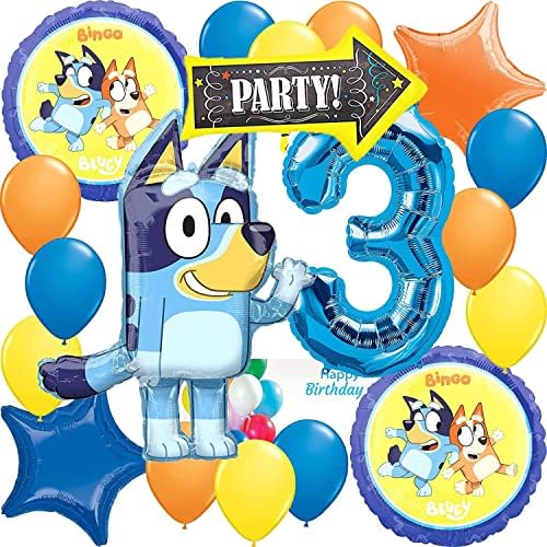 Лицензирани аксесоари за парти в чест на 3-ти рожден ден, украси за букети от балони, съвместими с разноцветни