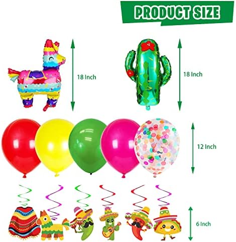 Декорация за рожден ден в мексико сити теми, 78 бр., празнични аксесоари Fiesta Тако за момичета - банер за рожден
