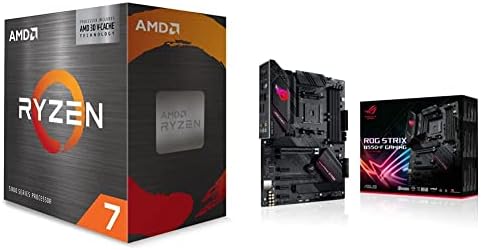 8-ядрен настолен процесор на AMD Ryzen™ 7 5800X3D от 16 теми и дънната платка ASUS AM4 TUF Gaming X570-Plus (Wi-Fi)