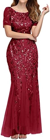 Секси къса рокля-риза с дължина до коляното с кръгло деколте (Миниатюрни и Обичайно) Дамски Ежедневни Летни Рокли-ризи