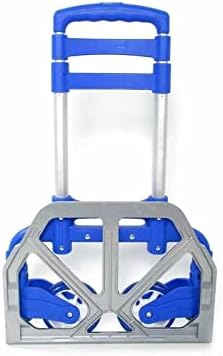 Ръчни колички ZEYADA 170lbs Cart Сгъваема количка-тласкач Ръчна изработка Сгъваема количка за багаж от алуминий, с използването на висококачествени материали и фина работ