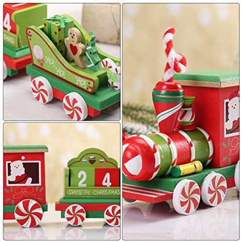 ПРЕНОСИМ 1 Комплект Коледни Дървени Влакове Коледен Декоративен Орнамент Дървена Начало Декор