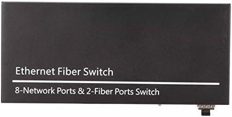 Оптичен комутатор VINGVO Gigabit Ethernet, Медиаконвертер Ethernet, Fiber 1 Оптичен порт 8 Електрически пристанища Поддържа пренос