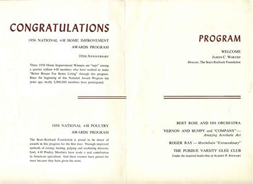 Сиърс Робак Присъдена на 4-Часови на победителите в конкурса за разкрасяване на домашни птици от 1956 г. Hilton