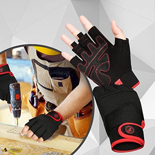 Работни ръкавици MOREOK, Градински Ръкавици с полупальцами за мъже /Жени -[Засилват защитата на дланите], Предпазни ръкавици
