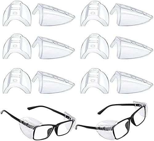 6 Чифта Защитни очила със Странични плочи, Странични Въздушни щитове за защитни очила, Двоен отвор, подходящ за повечето защитни