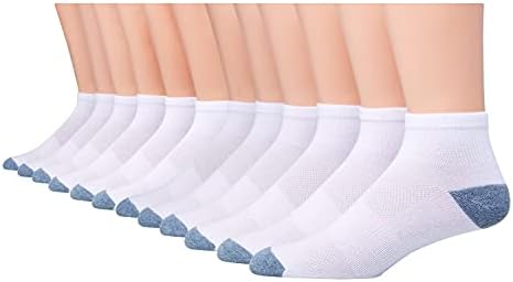 Мъжки чорапи Hanes мъжки, Леки чорапи X-temp, До коляното и глезена, 12 броя в опаковка