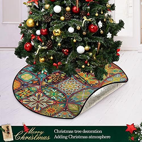 Подложка за Коледно впечатлява със своя Бохемски стил Бохо, Водоустойчив Поставка За коледно дърво, Подложка за Тава, Килим