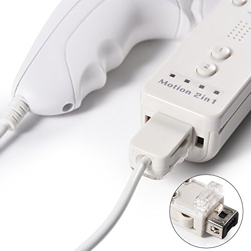MODESLAB 4 Комплекта на Контролера Wii Nunchuck, Сменяеми Nunchuk Контролери с дистанционно управление Геймпадом,