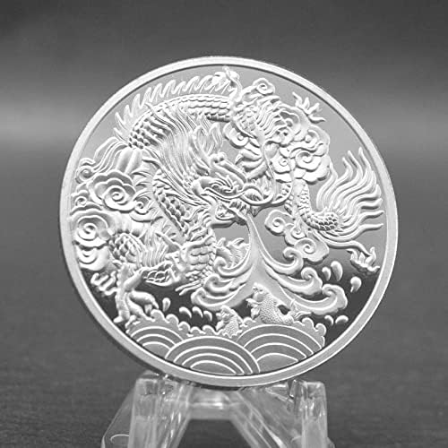 Възпоменателна Монета Дракон Китайски Талисман, Декориран С Монети Култура Дракон, С Колекционерска Стойност, Вызовная Монета