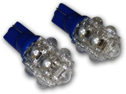 Tuningpros LEDAT-T10-B9 Пепелник С led светлини T10 на танкетке, 9 led лампи синьо, комплект от 2 теми