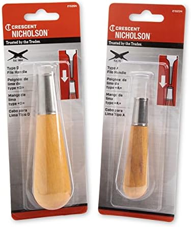 Nicholson 21520N Дървена дръжка Тип A 21526N Дървена дръжка за пилички тип D, Размер 1, дължина 4-7 / 8 (опаковка по 1