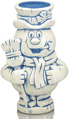 Керамична чаша Geeki Tikis Holiday Frosty The Snowman | Официална Празнична са подбрани чаша Tiki Cup | Ексклузивната колекция от тропически съдове за напитки | Побира 24 грама