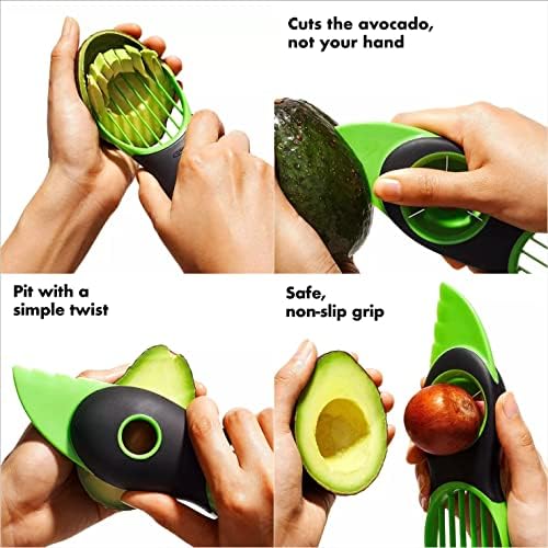 Овощерезка за авокадо, 3 В 1, Инструмент за Нарязване на Авокадо, Средство За Отстраняване на Костилки От Авокадо,