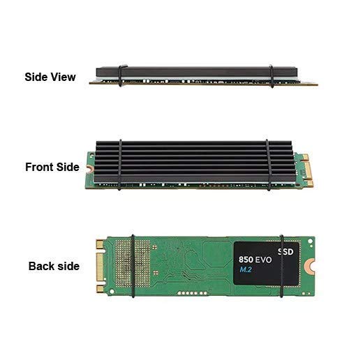 genrice 2 Комплекта алуминиеви радиатори и отвертки за монтаж, охладител радиатори SSD-диск PCIe NVMe M. 2 2280 М 2 и силиконовата
