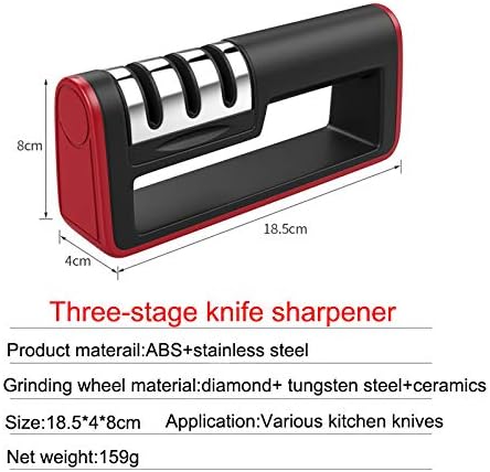 Усъвършенстване на острилка за кухненски ножове, 3-степенна механична острилка за нож на главния готвач за бързо, сигурно и лесно