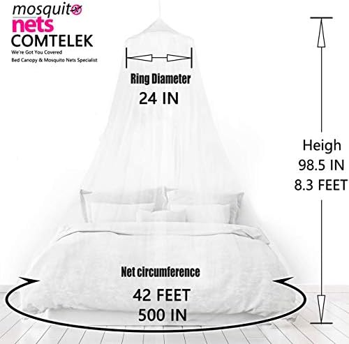 Mosquito net за легла, балдахин за легло със 100 led гирлянди, ултра Голям подвесная завеса за легла с балдахин