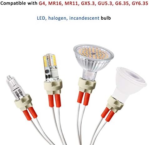 Двухконтактный Наземен лампа CliCli 20 см/7,87 инча, конектор за свързване на проводници G4/MR16/MR11/GZ4/GU5.3/GX5.3/G6.35/GY6.35,