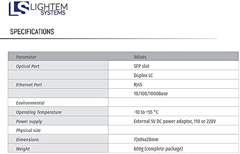Медиаконвертер LIGHTEM 1000M SFP Gigabit Ethernet