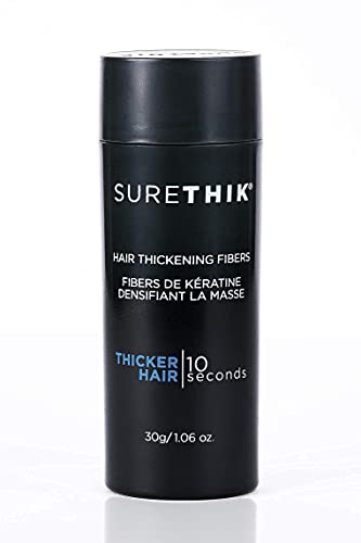 SureThik 30 грама влакна за сгъстяване на косата (черен цвят) и задържащ спрей (3,4 унция) пакет