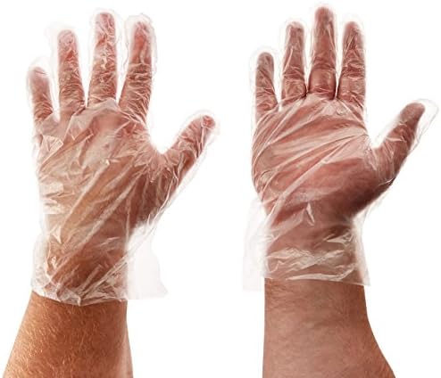 Ръкавици за еднократна употреба Winco от прозрачен полиетилен, големи, 500 бр.
