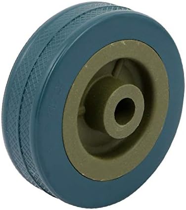 X-DREE 3-инчов Diameter Single Wheel Rubber Industrial Пудра Blue(Rueda industrial de caucho de una sola