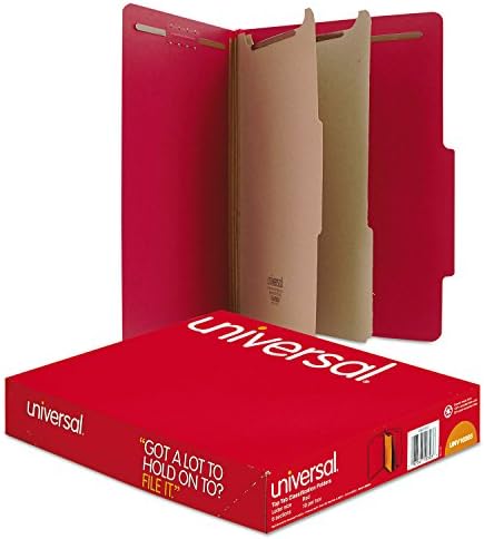 Универсални папки за класификация на печатни платки 10303, с букви, шестисекционные, рубинено-червени, 10 бр /кутия