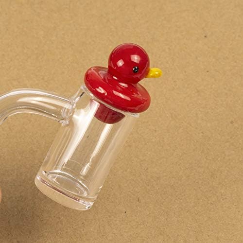 Капачка за тръба Dwilke Glass Duck Art, 2 елемента (червени и зелени), с почистването с четка.