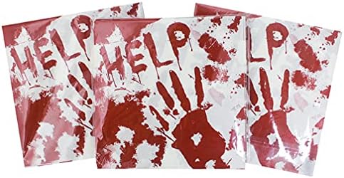 Салфетка 60 count Bloody, Хартиени Салфетки Red HELP Palm - почистващи Кърпички за вечеря на Хелоуин, партита Направи си сам, в разложенном формата на 13x13 инча, 2 слоя