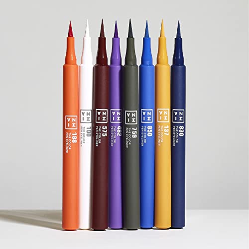 очна линия 3ina The Color Pen 575 с ультратонким фитил постигане на 14з Кафява течна очна линия Longwear Liquid liner