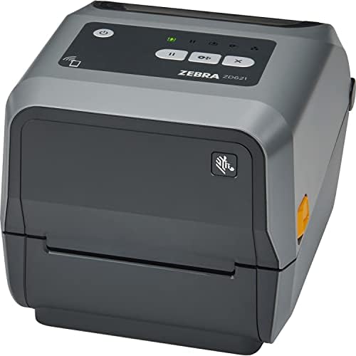 Настолен принтер за термопереноса ZEBRA ZD621 с резолюция от 300 dpi, ширина на печат на 4.27 инча, последователно свързване