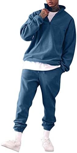 Мъжки Пролетно-Зимния Обикновен Комплект с цип Отгоре с качулка и Панталони с дълги ръкави риза, Костюм, Топъл Мъжки Смокинг