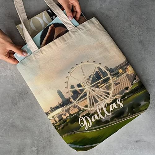 Далласские Холщовые Чанти-Тоут, Градска Пътна Холщовая Чанта за Плаж, Лятна Чанта, Подарък за Дипломирането в Колежа за най-добър