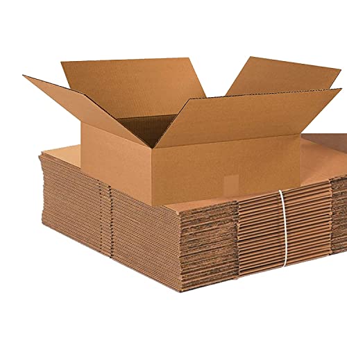 BOX САЩ 15 Опаковки Сверхпрочных Кашони от велпапе с двойни стени, 18 L x 18 W x 6 H, Изработка, Доставка, Опаковане и преместване