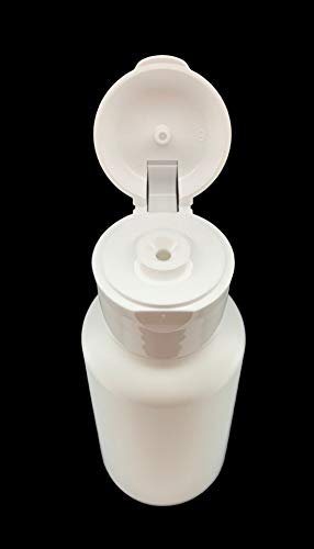 пластмасова бутилка от полиетилен с висока плътност, обем 2 мл / 60 мл, Бяла, Непрозрачна, с панти капак (количество