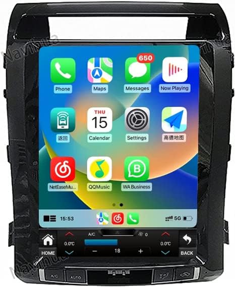 10,4 Стерео Радио GPS Навигация Android 9 Аудио Автомобилна Поддръжка на Оригиналния автомобилната Функции CarPlay за Land Cruiser LC200 2008-2015 Година, 6 + 128 Грама