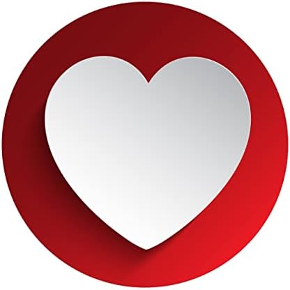 500 Етикети в Деня на Свети Валентин Сладки Етикети със Сърца на Св. Валентин | 8 Различни дизайни сърца | 1,5 Кръгли