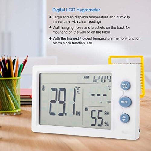 Термометър Дигитален влагомер, така че XJJZS Закрит, Влага Стайна температура с Рядка Екран