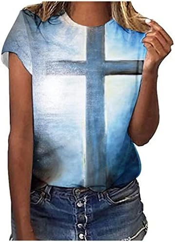 Момичета 2023 Мода С Къс Ръкав Памук Кръгла Силует Графичен Средновековна Блуза, Тениска Лято Есен Блуза за Жените О5