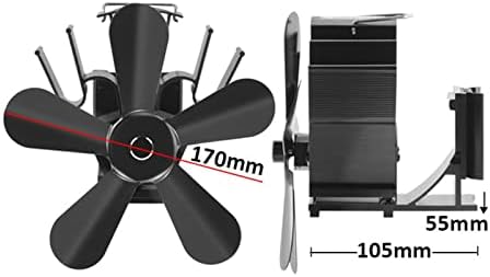 Камина Uongfi 5 Вентилатор за печки с топлинна захранването на Горелката на Дърва и Екологично Чист Безшумен Вентилатор