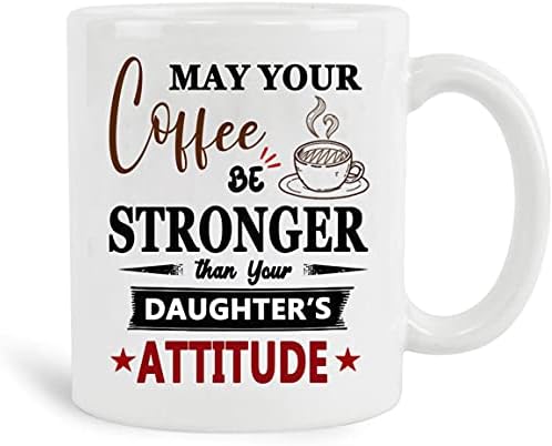 FATTEMD Нека кафето Ще бъде по-Силна, отколкото Отношението на дъщеря си Майка на Момичетата Мама Кафеена Чаша Татко Кафеена чаша подарък за Коледа, Подарък За майка, П?