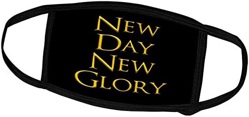 3 Начертайте Жълт надпис Нов ден, Нова слава На Фона На Черни Положителни обложки за подаръци (fc_322002_2)