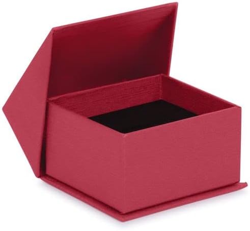ALLUREPACK Тъмно синя кутия за пръстените - Подарък кутия от копринен мат картон, луксозни модерни ъглови цип, вътрешна част от пяна с кадифена тапицерия, за уникални офе