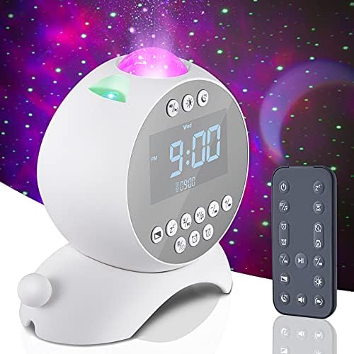 Digital Alarm Clock Bluetooth Високоговорител, Galaxy Проектор Светомузыкальная Мъглявината, Аларма Звукова Машина Светещи