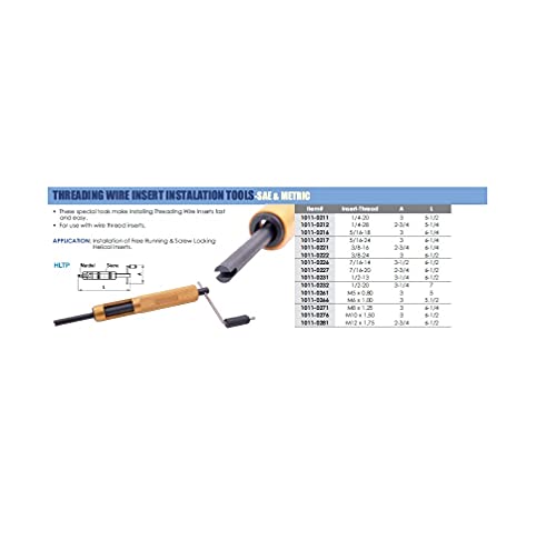 Инструмент за инсталиране на Метална вложка с дърворезба HHIP 1011-0222, Резба за вложки 3/8-24