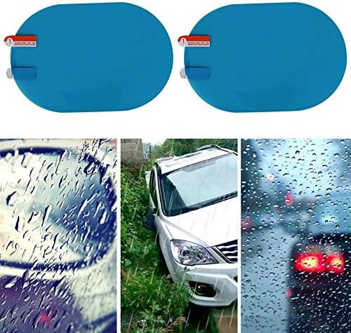 Фолио за огледала за обратно виждане, 100x150 мм Автомобили Сини Овални Стикер На Огледалото за обратно виждане Противотуманная Защитно Фолио От Дъжд