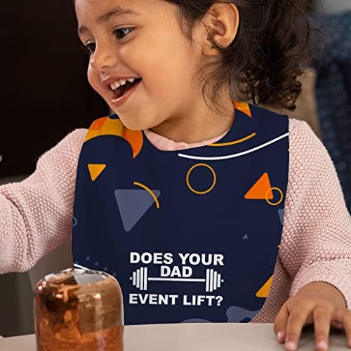 Баща си Изобщо повдига бебешки лигавници - Текст, дизайн детски нагрудников за хранене - Забавни престилки за хранене