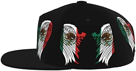 Крилата Мексикански Флаг Мексико Бейзболна Шапка С Плоска Периферия И Четырехсторонней печат, Страхотна Хип Хоп Шапка на шофьор на камион, Мъжки и Женски Регулиру?