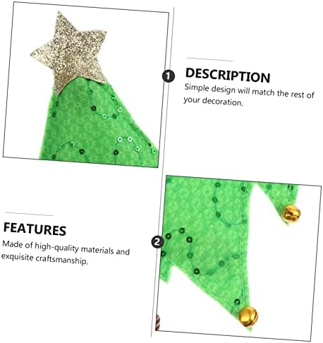 Toyvian 1 бр. Коледна Елха Mesa Para De Adornos para Декор на Работния Плот Коледен Реквизит, Предварително Осветени Изкуствена Коледна Елха Настолна Коледно Дърво Кърпа Зелена П?
