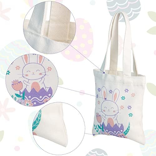 Подаръчни пакети JOYIN Easter Мъкна с дръжки, 8 x 8,2, Холщовые Чанти за Великден, за Многократна употреба Подаръчни